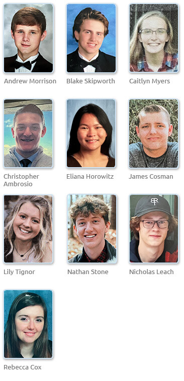 2022 Annual Eric Dostie Memorial College Scholarship Recipients