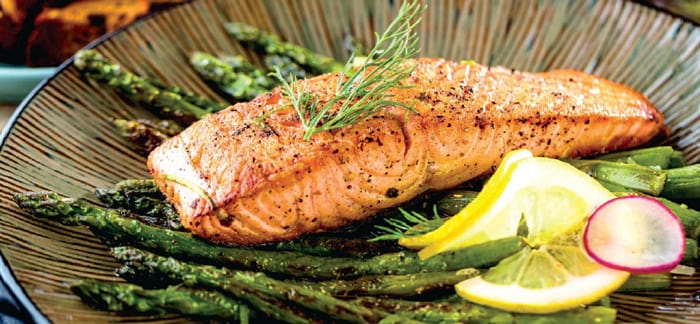 healthy salmon meal